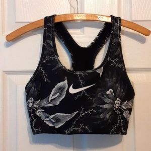 Nike Dri Fit Floral Black Sports Bra
